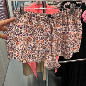 INTERMIX Floral Print Blouse in White, Purple and Orange new S